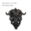 DL   Punk Skull Satan Sheep Skeleton Head Door Knocker Resin Sculpture Ornament