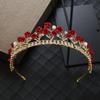 Bridal Korean Red Rose Queen Wedding Headdress Birthday Headband