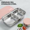 Portable Reusable Lunch Box For Kids Students 304 Stainless Steel Fruit Salad Food Container Sealed Bento Box With Sauce Box