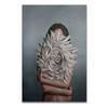 Nordic Flowers Head Woman Canvas Paintings On the Wall Art Posters And Prints Feather Girls Wall Pictures Home Decoration Cuadro
