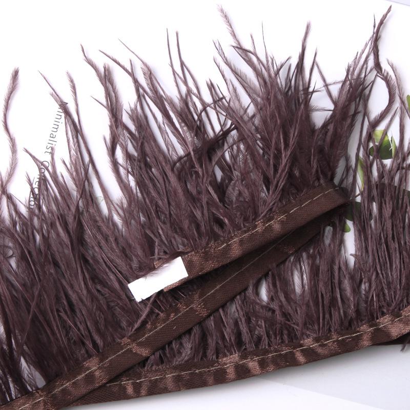 Платье из страусиных перьев 8-10 см, модное украшение, ткань с перьями и кисточками, аксессуары для одежды 