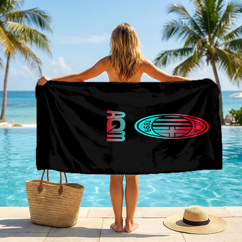 AC Milan Beach Towel Soft Microfiber Summer Towel Quick Dry Absorbent Towel for Beach Swimming Pool Travel