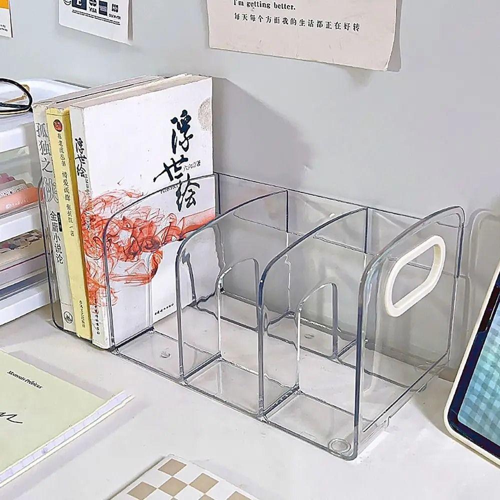 Durable Handle Bookends Save Space Desk Storage Rack Book Holder Divider Book Stand Bookshelf