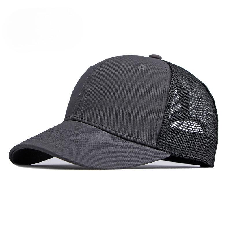 Unisex Summer Mesh Trucker Hat Structured Hard Top Baseball Cap Breathable Color Block Sun Protection Sports Cap for Men Women