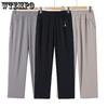 Summer Thin Cropped Pants High Waist Elastic Straight Leg Middle-aged and Elderly Women's Pants Loose Mother-in-law Grandmother Pants