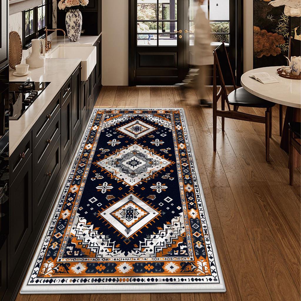 Nordic Style Long Carpet Living Room Persia Decoration Kitchen Bathroom Non-slip Floor Mat Home Bedroom Bedside Rug Customizable