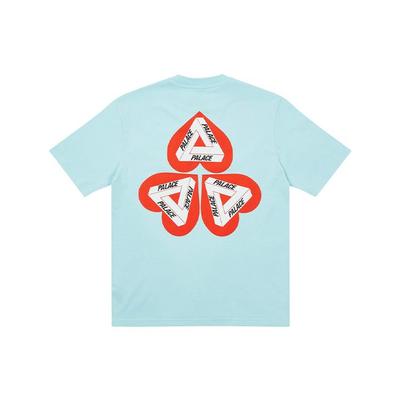 Футболка с короткими рукавами Tri-Ferg Heart Pattern, топы унисекс, голубая P20TS109