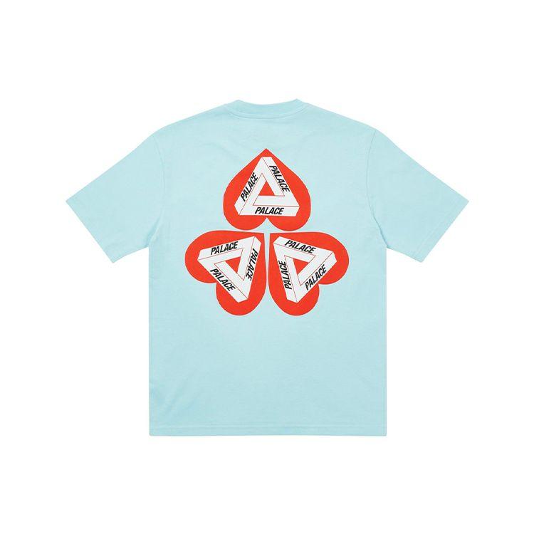 Palace Футболка с короткими рукавами Tri-Ferg Heart Pattern, топы унисекс, голубая P20TS109
