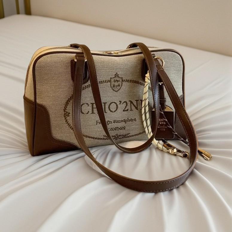 Сумка-подушка Street Newspaper, женская, большая вместимость, холщовая сумка, сумка через плечо Boston Bag