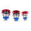 1Pc Waterproof Ip65 Spst (On)-Off 1No 3A 250V With Screw Terminal 16/19/22Mm Momentary Metal Mushroom Head Push Button Switch
