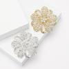 Exquisite Fashion Alloy Rhinestone Flower Brooch High-End Versatile Women'S Dress Cardigan Corsage Jewelry Pin