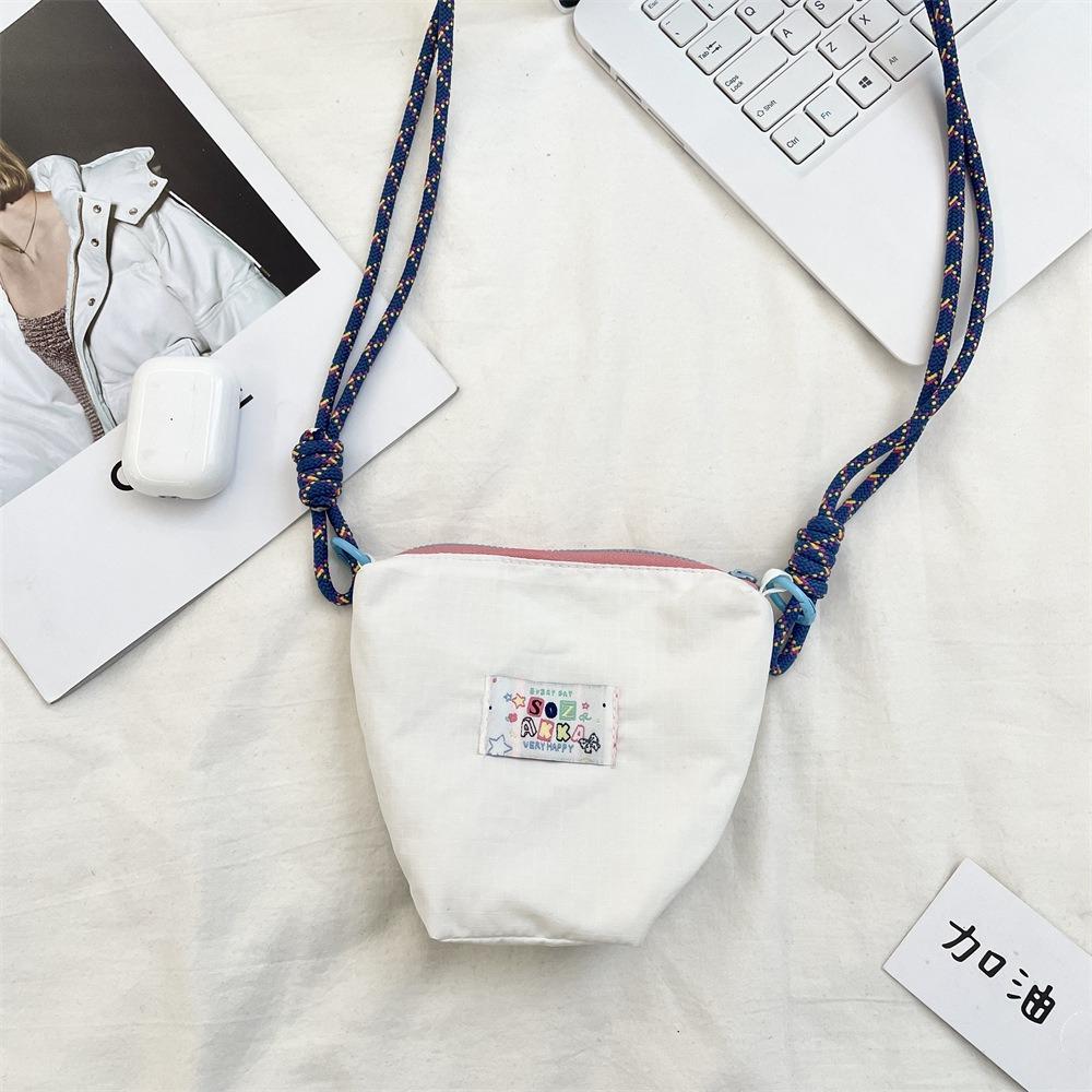 Sweet Dopamine Color Purse Candy Color Crossbody Phone Purse Fashion Canvas Bucket Bag  Students