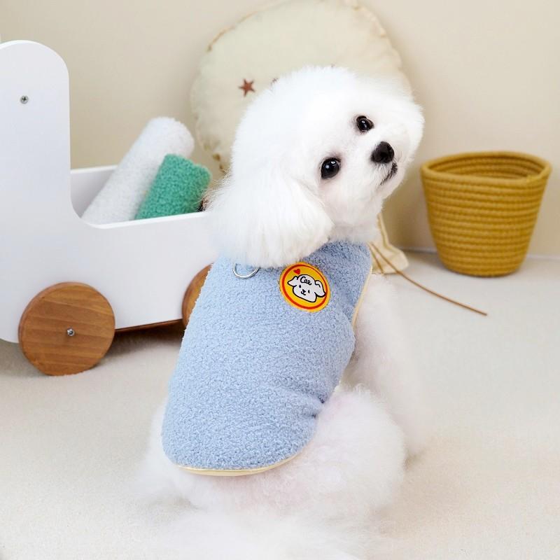 Флисовый жилет для собак, однотонная одежда для собак, осенне-зимнее теплое пальто для собак, куртка для щенков, костюмы для кошек, одежда для собак породы чихуахуа и бишон