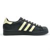 Adidas Originals SUPERSTAR Gold Logo Shell Head Lightweight Breathable Low top Skateboard Shoes Unisex Black EG4959(Team801-)