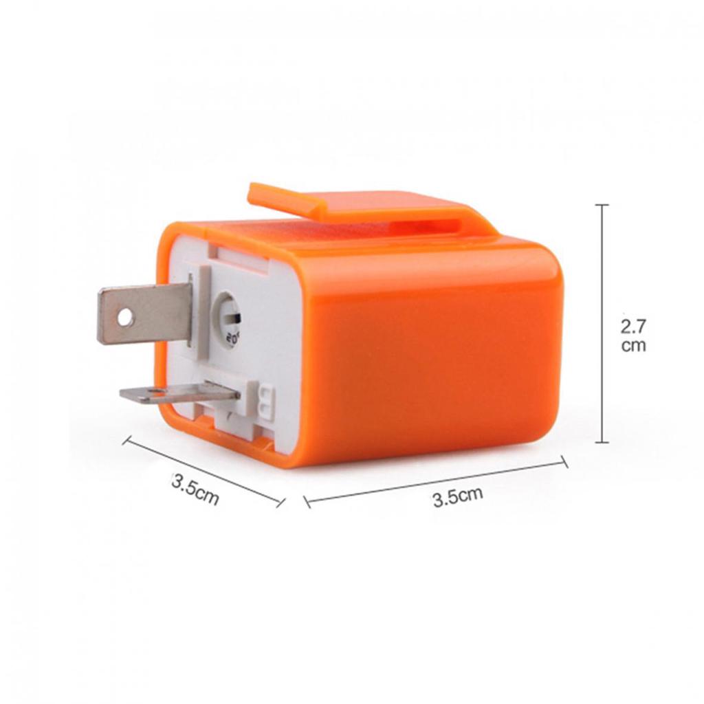 Реле указателя поворота для мотоцикла, 12 В, 2-контактный регулируемый светодиодный индикатор скорости мотоцикла