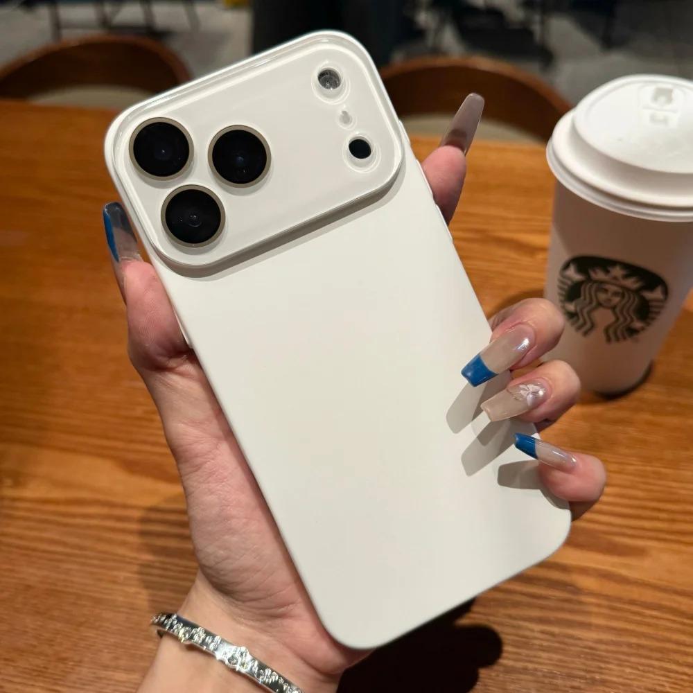 Роскошный противоударный чехол для телефона с матовым покрытием, приятный на ощупь, для iPhone 17 16 15 14 Plus 13 12 Pro Max 17Pro Air, защитная крышка для объектива камеры