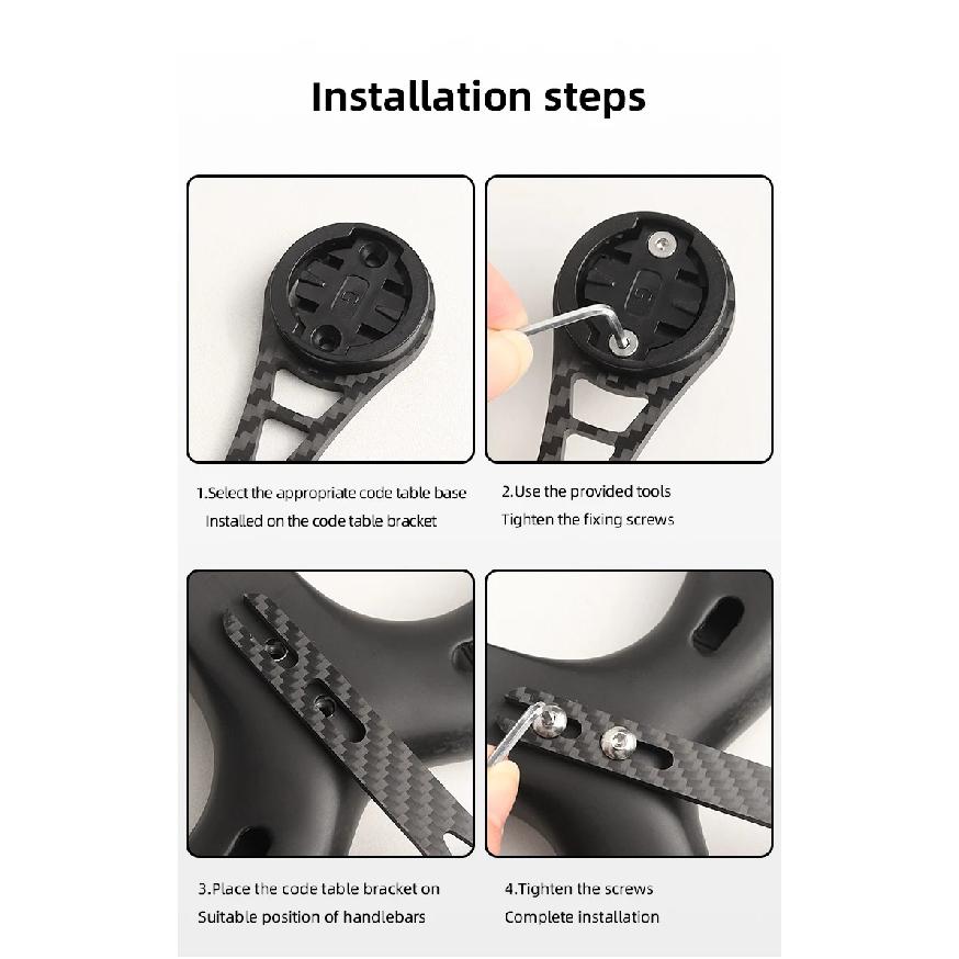 Carbon Fiber Computer Mount Holder Bicycle Bracket Stopwatch Speedometer Road Bike Compatible For Garmin Bryton