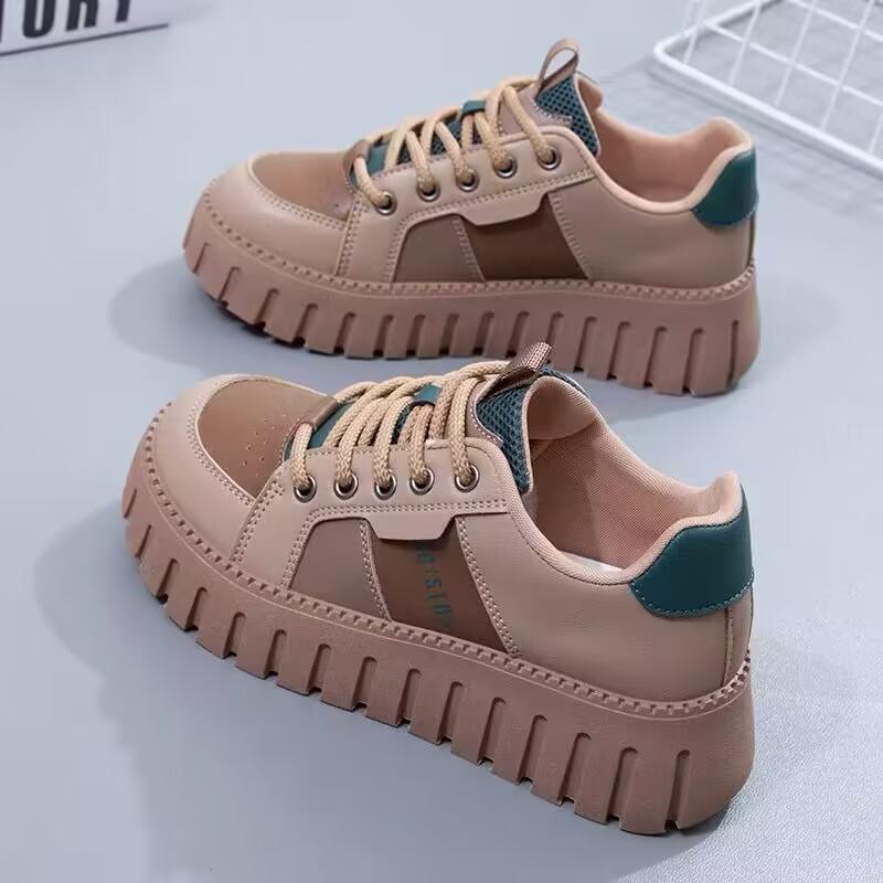 Fashion Luxury New Spring and Autumn Breathable Thick Sole Lightweight Sports Shoes Women's Fashion Trend Versatile Casual Board Shoes