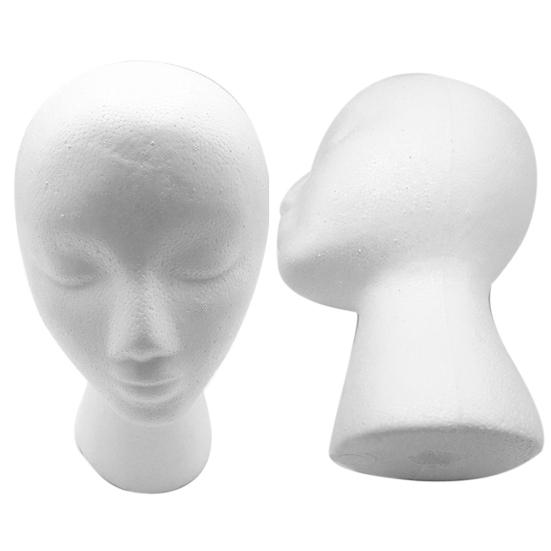 Foam Female Mannequin Head Hat Wig Holder Headwear Display Model Shooting Props