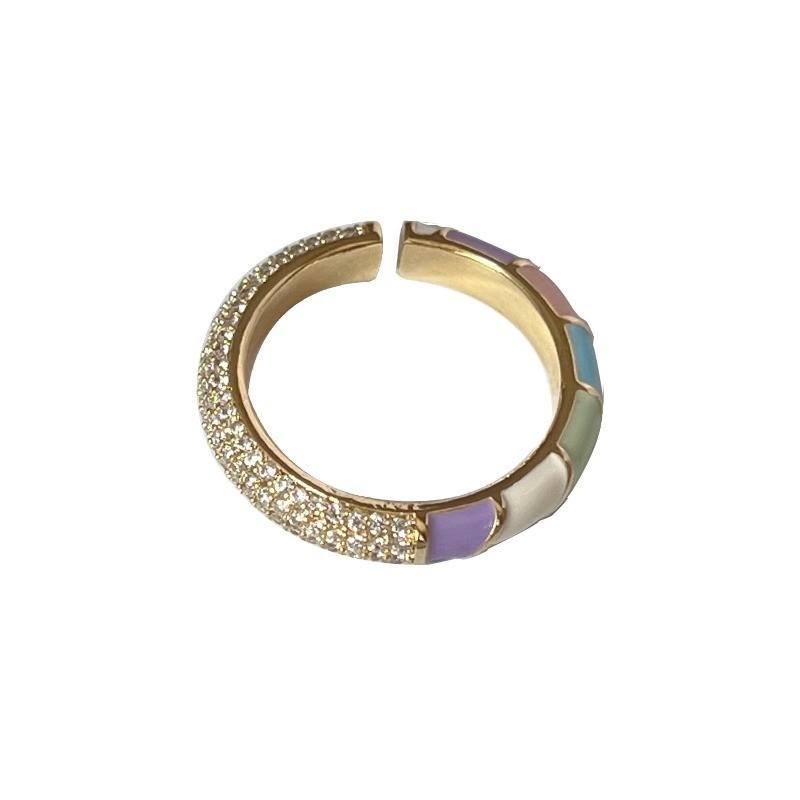 Elegant French Adjustable Style Ring For Women With Unique Geometric Design In Material Copper