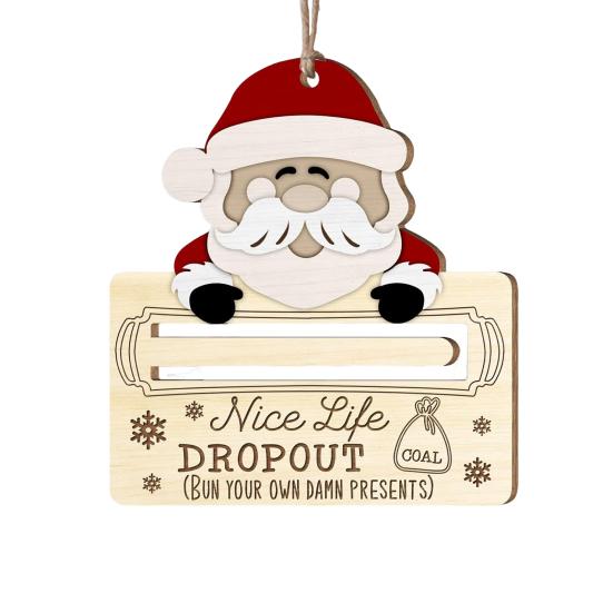 Забавный держатель для денег, подвесная подвеска с шнурком, легко подвешиваемая денежная карта, аксессуары для подвешивания рождественской елки