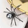 Fashion Pearl Pin Lapel Women Spider Faux Corsage Jewelry Gift