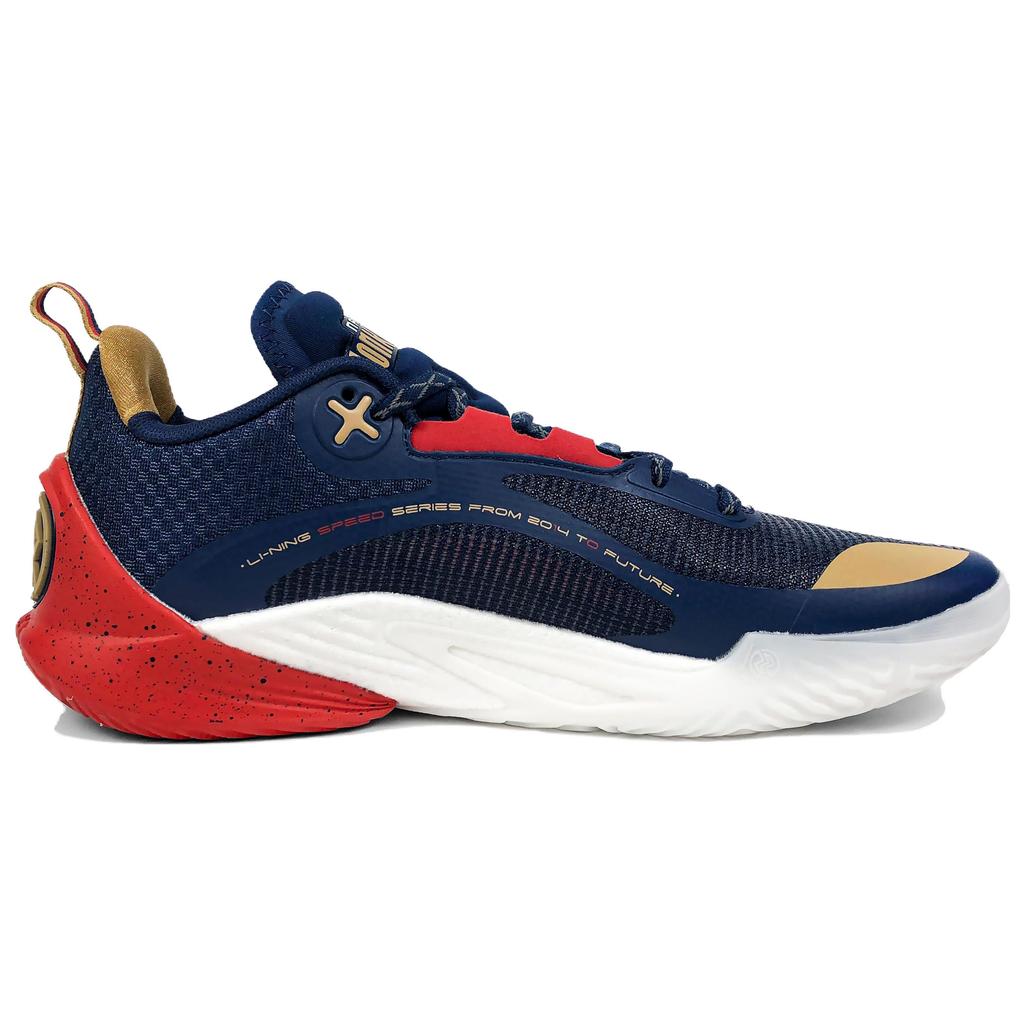 Баскетбольные кроссовки Li Ning Flash 10 CBA Nanjing Team Professional, мужские кроссовки, синие ABAT085-12