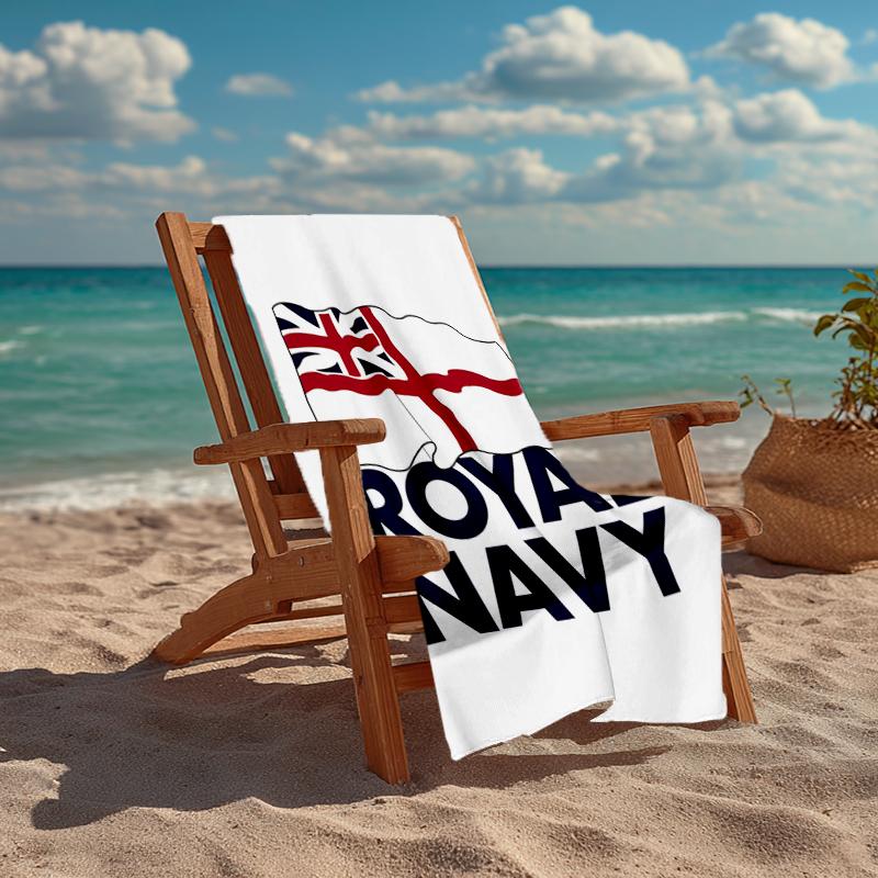 Royal Navy Fashion Beach Towel: Ideal for Summer Adventures Soft, absorbent and quick drying suitable for swimming and bathing