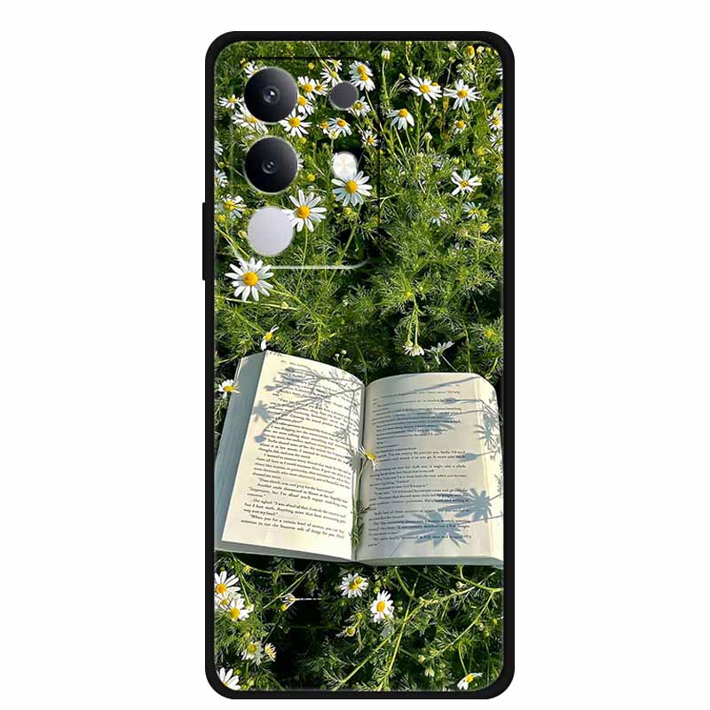 For vivo T4x Cover Silicone TPU Phone Case Funda for vivo T4x 5G V2437 Black Back Bumper Soft Protector Cartoon Anime Cute Capa