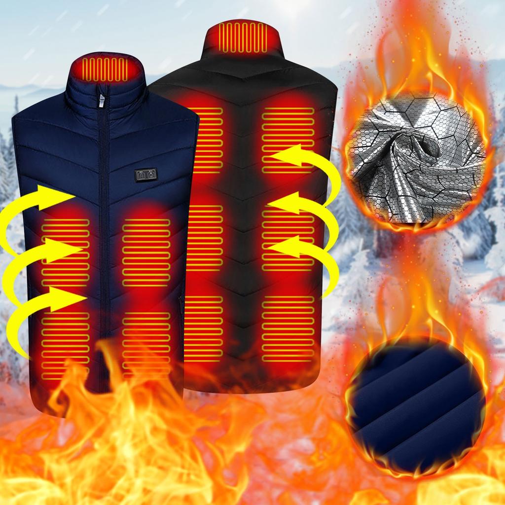 Недавно модернизированный жилет с подогревом брюшной полости Dual Control 11, жилет с интеллектуальным электрическим подогревом при постоянной температуре