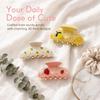 Rhinestone Decor Hair Barrettes Floral Decor Hair Jaw Clips Sweet Style Shark Hair Clips  For Women