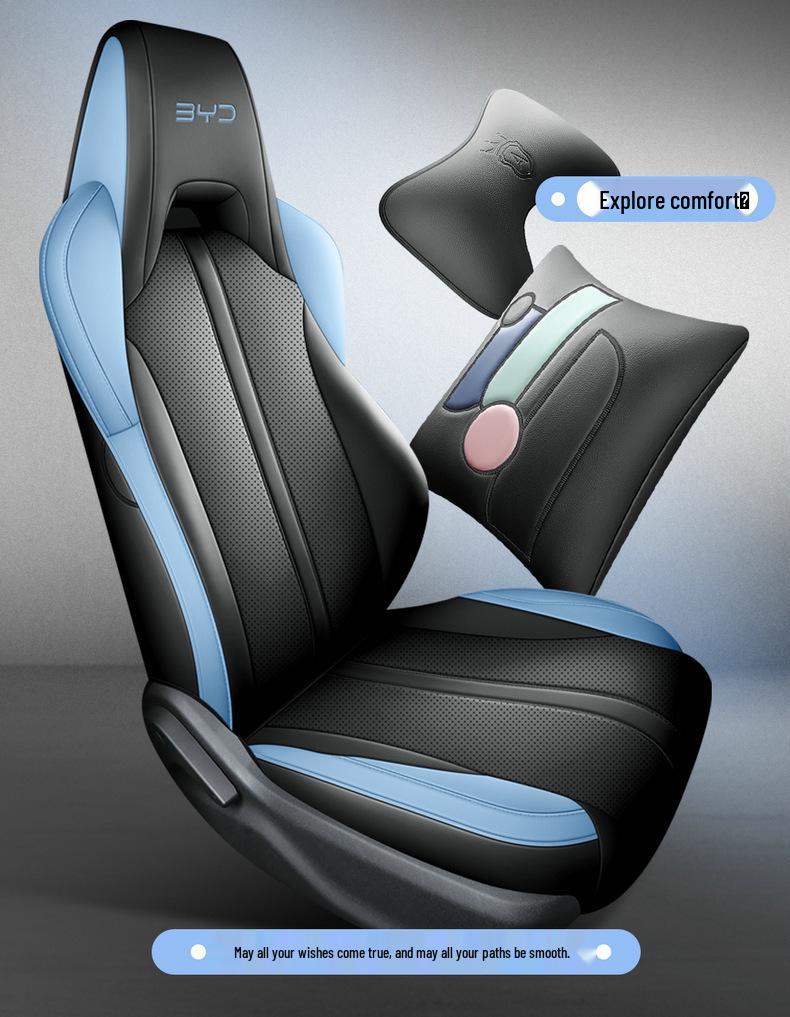 BYD Seagull Free Flying Edition Leather Seat Cover - Universal Full Surround, Four Seasons Cushion.