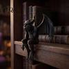 Креативный подарок на день рождения 3D-печатная меланхоличная статуэтка горгульи, готическая темная демонская фигурка-сиделка с крыльями летучей мыши, Хэллоуинский настольный декор