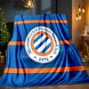 Montpellier Sc Crest Blanket Lightweight Ideal Bedding Blanket Perfect for Travel, Camping, Living Rooms, Offices, Sofas, Fan Christmas gift