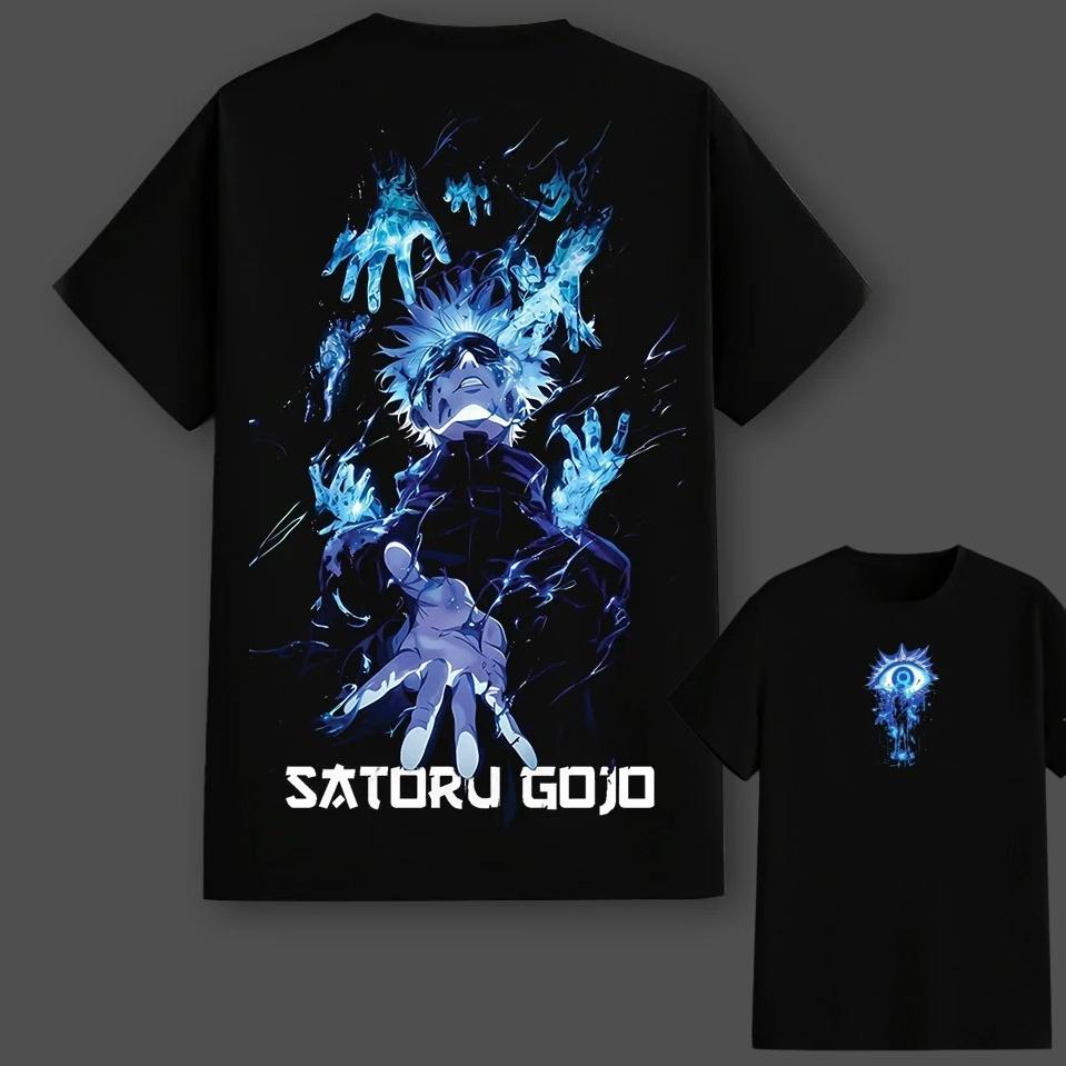 Satoru Gojo Infinity Unleashedatoru Jujutsu Kaisen Graphic TShirt 100Cotton Oversized Shirt unisex Unisex Short Sleeve ONeck