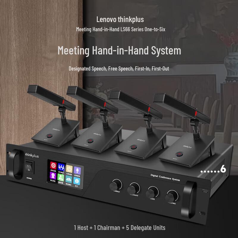 Lenovo Профессиональный проводной конференц-микрофон Thinkplus LS66 на гибкой стойке (Китайская версия)