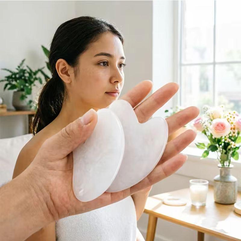 White Jade Scraping Jade Massager Gua Sha Board Gouache Scraper For Face Facial Lifting Spa Skin Care Massage Tools