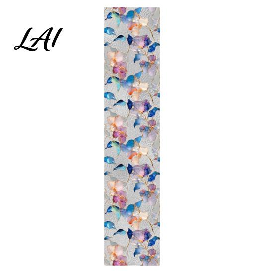 Kitchen Glass Film Water Ripple Texture Floral Window Stickers Decorative Static Privacy Film Stickers Removable PVC Sticker for Home Office