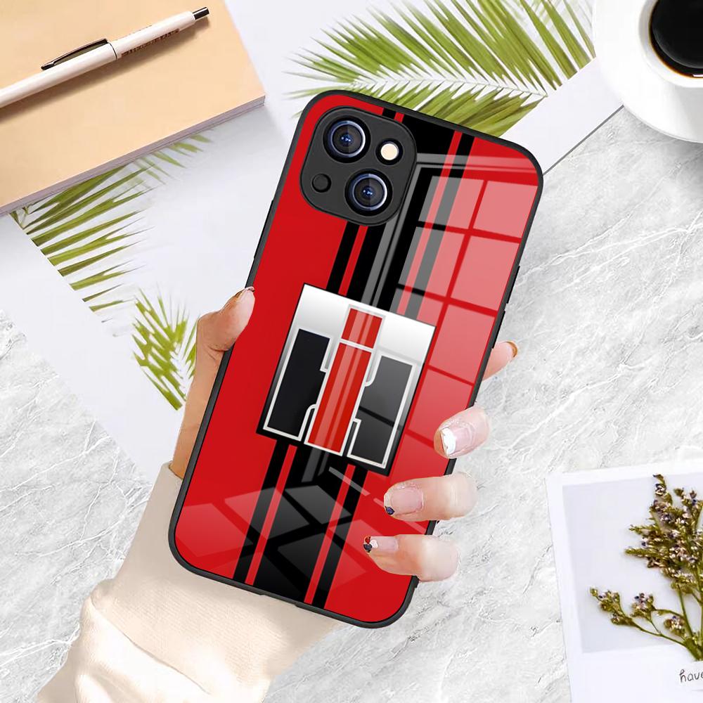 Чехол для телефона с логотипом трактора Case IH Для IPhone 17 Pro Max 16 15 14 Pro Max 13 11 X Xs Xr 8 7Plus Стеклянная крышка