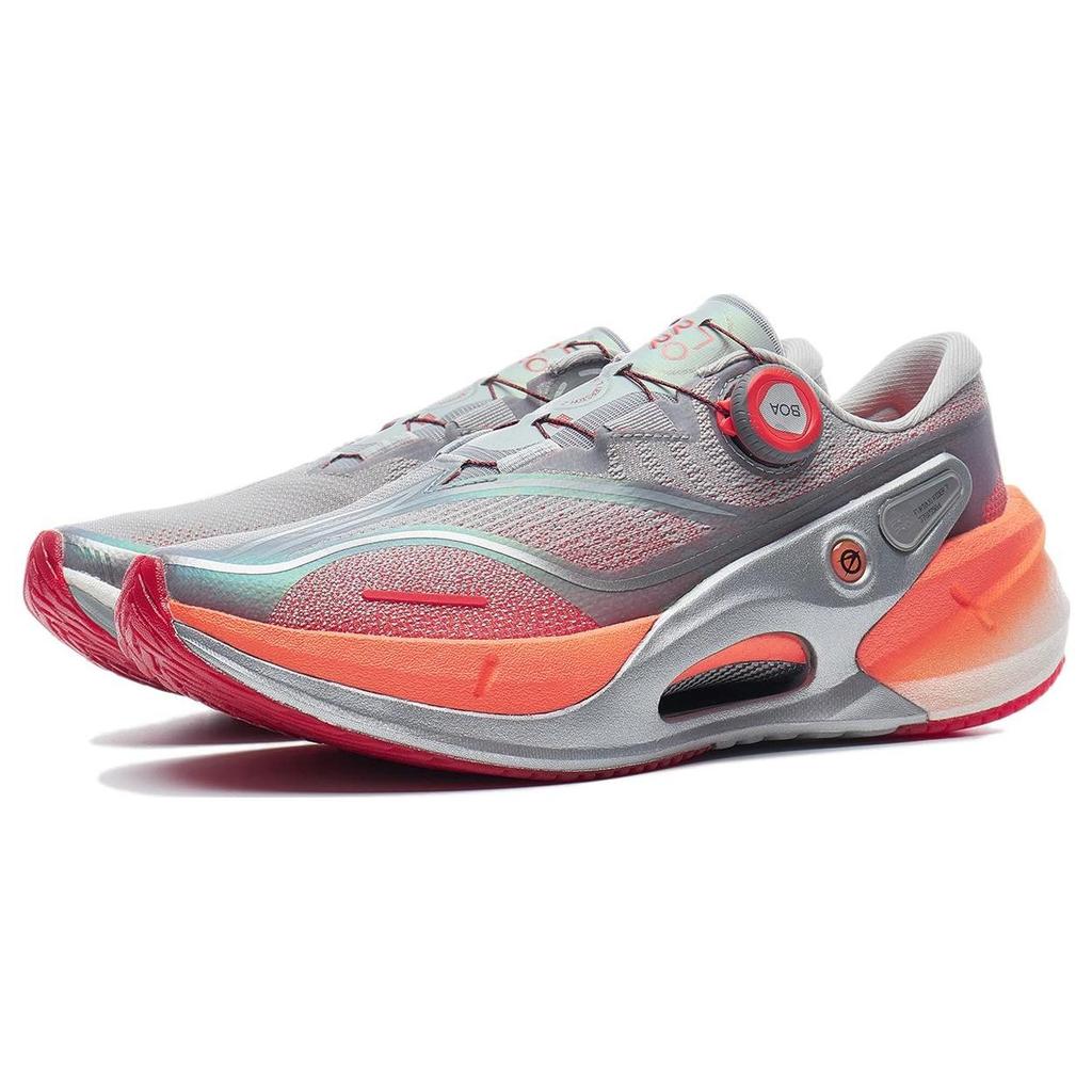 Lining Lijun 7 Pro V2 Non-Slip Wear-Resistant Low-Top Running Shoes Men Running Shoes Gray Orange ARZT009-4