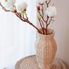 1Pcs Dry Flowerpot Woven Flower Vase Woven Basket Rattan Holder Lincao Vase Grass Woven Vase
