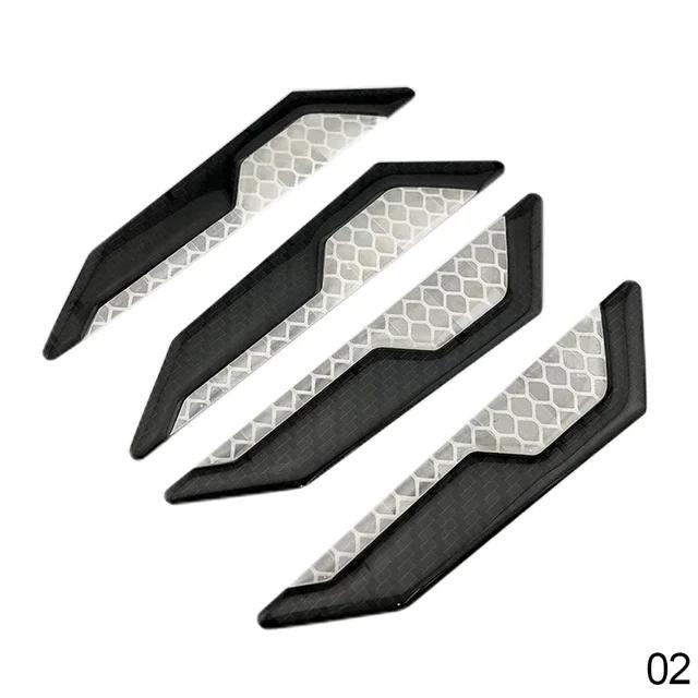 Универсальные 4 шт. полоски для защиты от столкновений на двери автомобиля, наклейки на кузов, светоотражающие предупреждающие наклейки, декоративные, устойчивые к царапинам, модифицированные