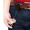 Retractable Badge Reel Holders, Metal Heavy Duty With Carabiner Belt Clip And Key Ring For ID Card Name Holder And Keychain