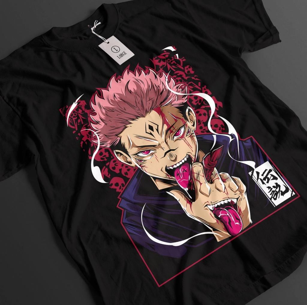 Футболка Jujutsu Kaisen Футболка Сукуна Футболка Годжо Итадори Мегуми Топ JJK Аниме Унисекс Футболка