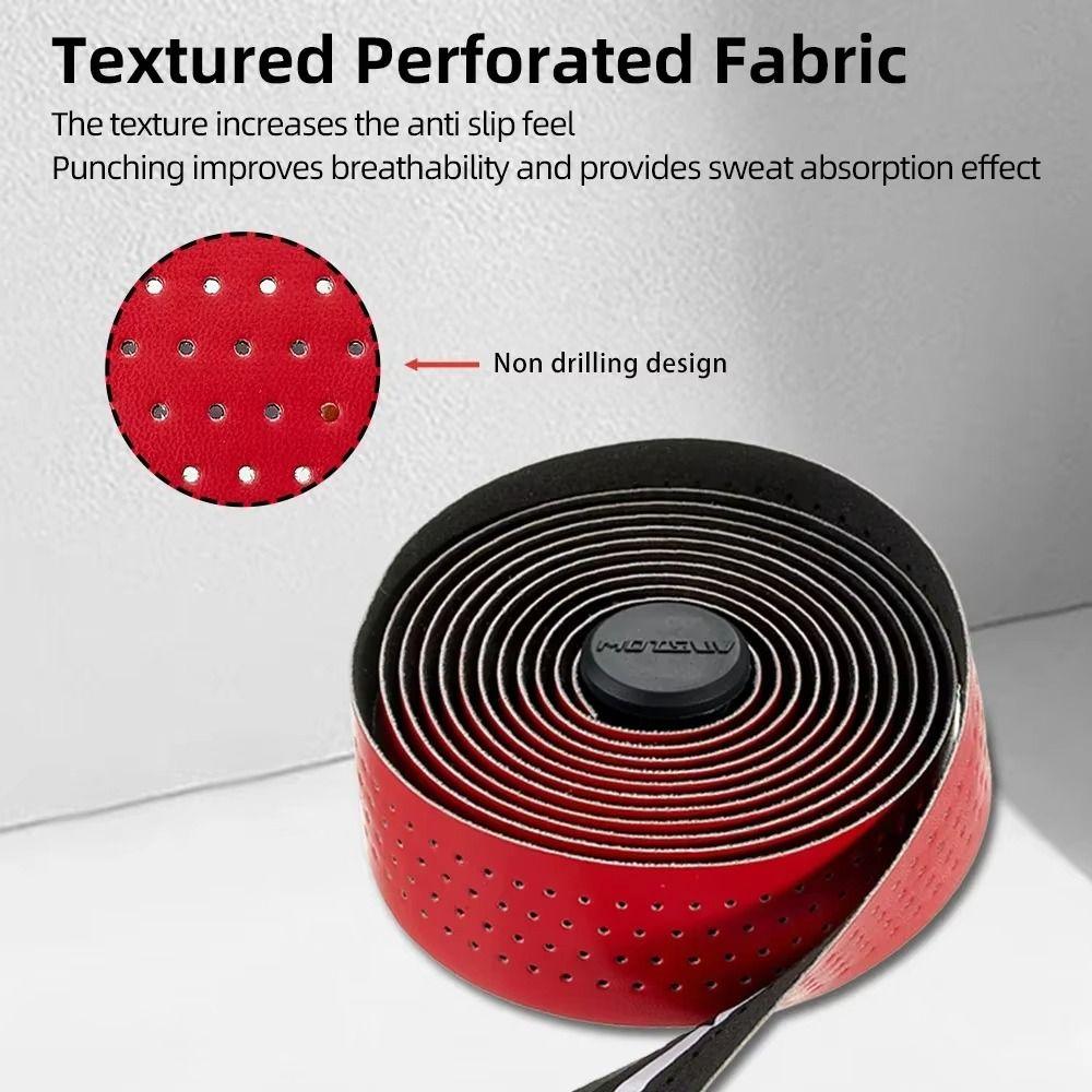 Противоскользящие ремешки для руля велосипеда, дышащие, с 2 заглушками, прочные обмоточные ремешки для руля