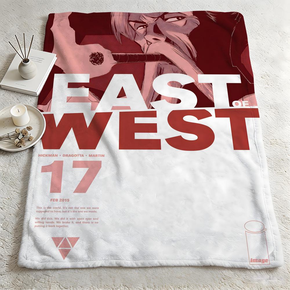 comic EEast Of Westt Throw Warm Soft Flannel Blanket Multiuse for Sofa Bed Camping Travel Nap