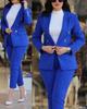 2024 Elegant Women's Casual Double-Breasted Suit In Solid Colors