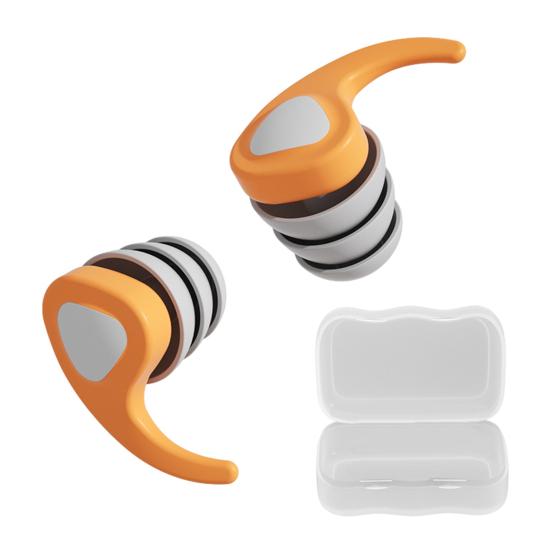 2Pcs Silicone Noise Reduction Earplugs Washable Waterproof Reusable Hearing Protection Swimming Concerts Work Study Sleeping Silent Earplugs