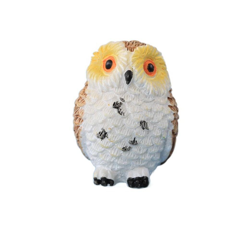 Moss Terrarium Decor Cute Owls Animal Resin Miniatures Figurine Craft Bonsai Pots Home Fairy Garden Ornament Decoration 1PCS