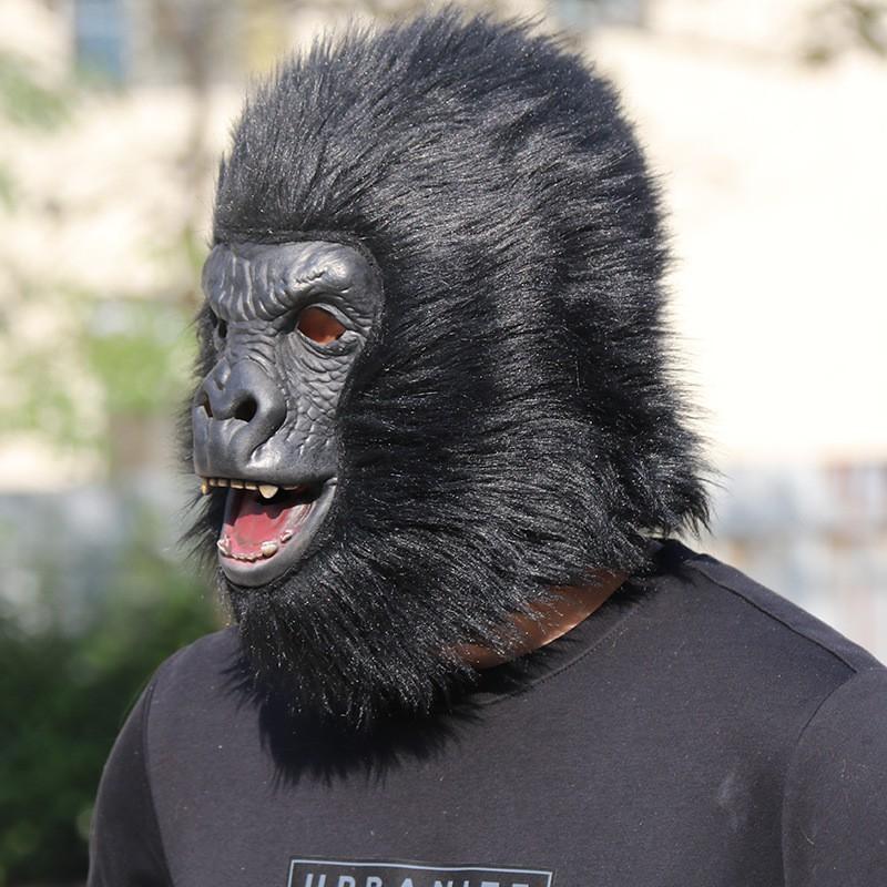 Halloween Gorilla Mask 3D Fangs Latex Full Head Costume Party Cosplay